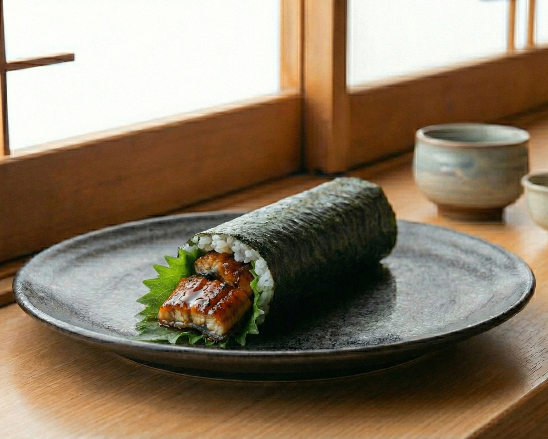 Unagi/Shiso Handroll